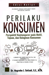 Perilaku Konsumen: Perspektif Kontemporer pada Motif, Tujuan, dan Keinginan Konsumen