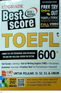 Upgrade Best Score TOEFL 600+